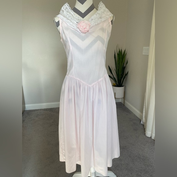 Dresses | Vintage Gunne Sax By Jessica Mcclintock Pink Dressoff The ...